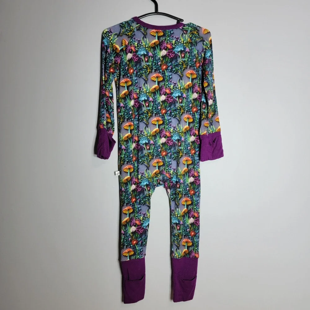Day & Night Bamboo 3D Mushrooms Zippy Pajamas 6-12 Months Girly‎ Cottagecore